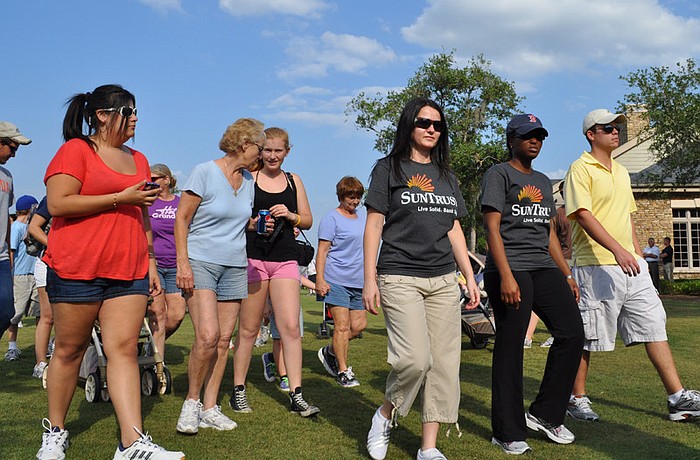 The walk started around 5:30 p.m.