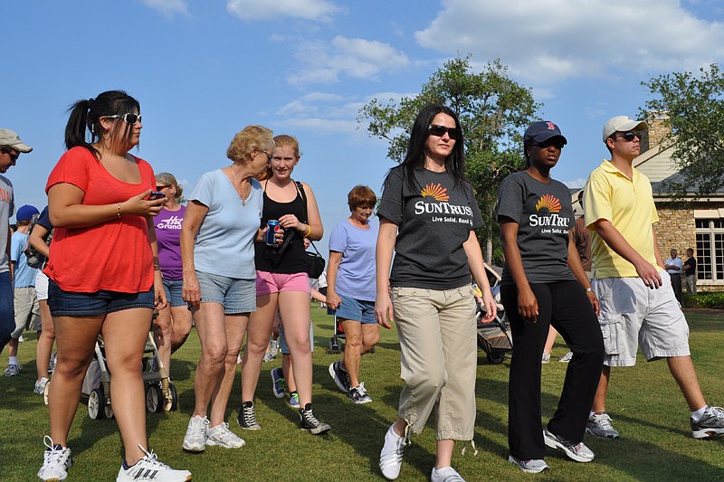 The walk started around 5:30 p.m.