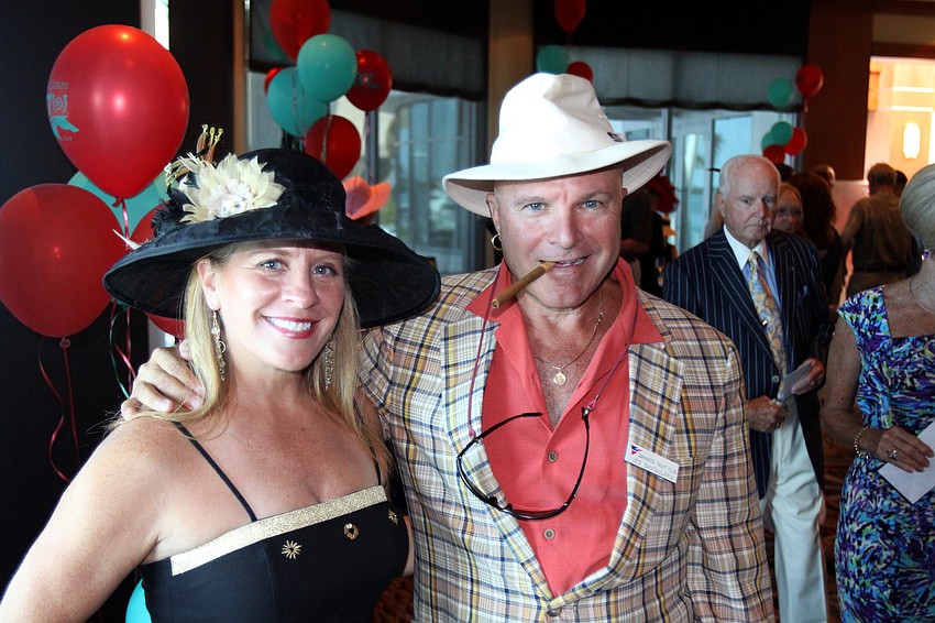 Alicia Collins and Jes Santaularia were proud to be originally from Louisville, KY on Saturday, May 7 at the Kentucky Derby party at the Sarasota Yacht Club.
