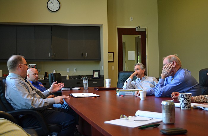 A contract negotiation session between the town and its Fire Rescue Department union representatives was held May 10 at Town Hall.