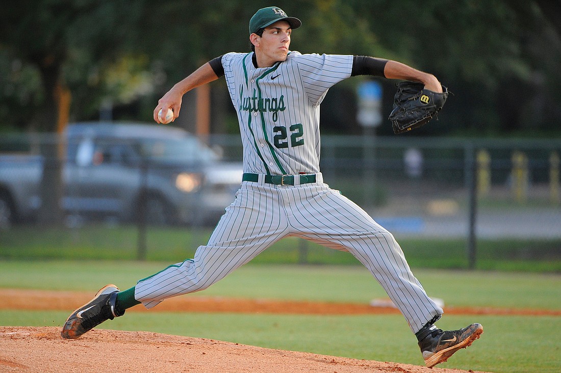 Pitcher Brett Hanewich struck out seven batters through six innings.