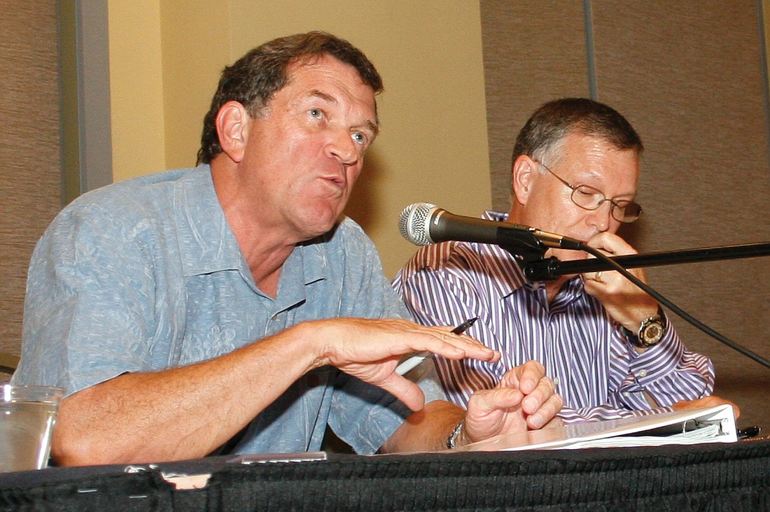 Incorporation proponent Keith Davey, with Tom Thomaides, said incorporating would create a long-term plan for the community.