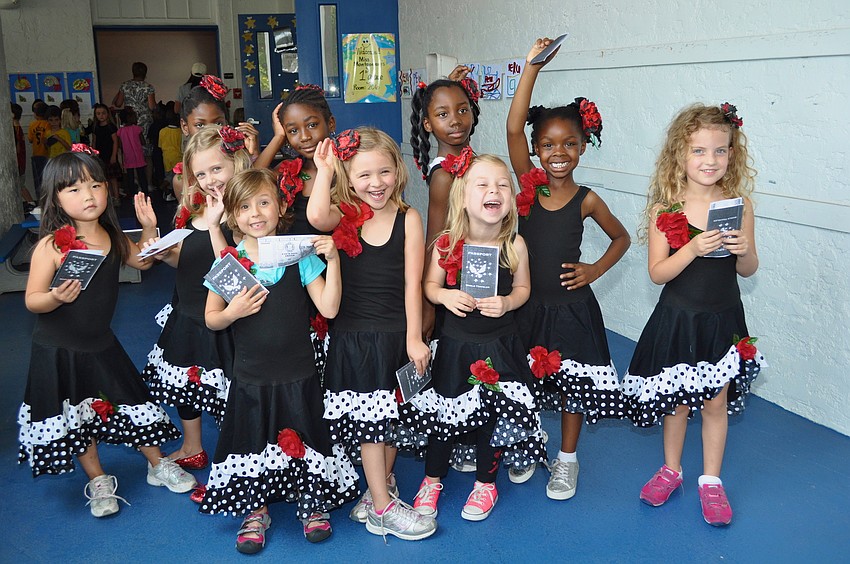 Kindergartners gave a Flamenco performance during the school's Latin Cultural Fair.