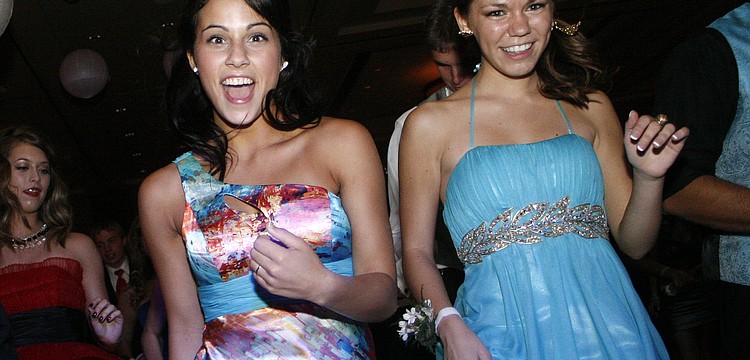 Razan Waliagha and Kalsey Knutson were among the first out on the dance floor for Lakewood Ranch's 2011 Prom.