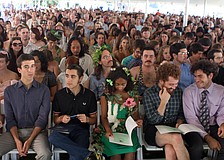 The class of 2011 sit in their seats facing the stage during New College's 2011 Commencement ceremony Friday, May 20 at College Hall Bay Front.