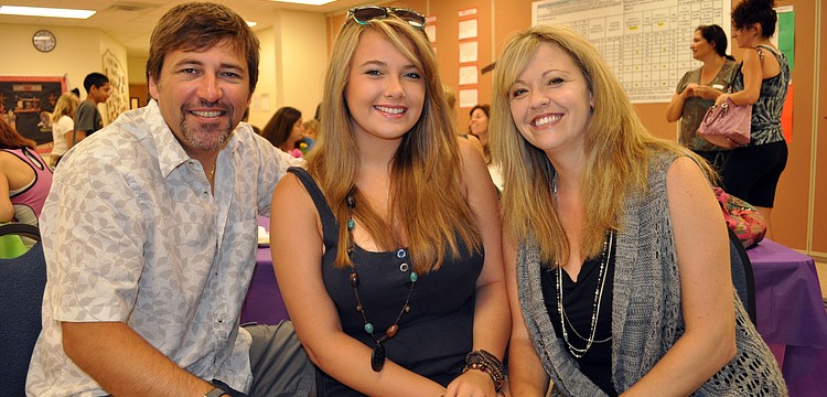 Graham and Kamara McWilliam, pictured with their daughter Courtney, moved to the East County from England about a month ago.