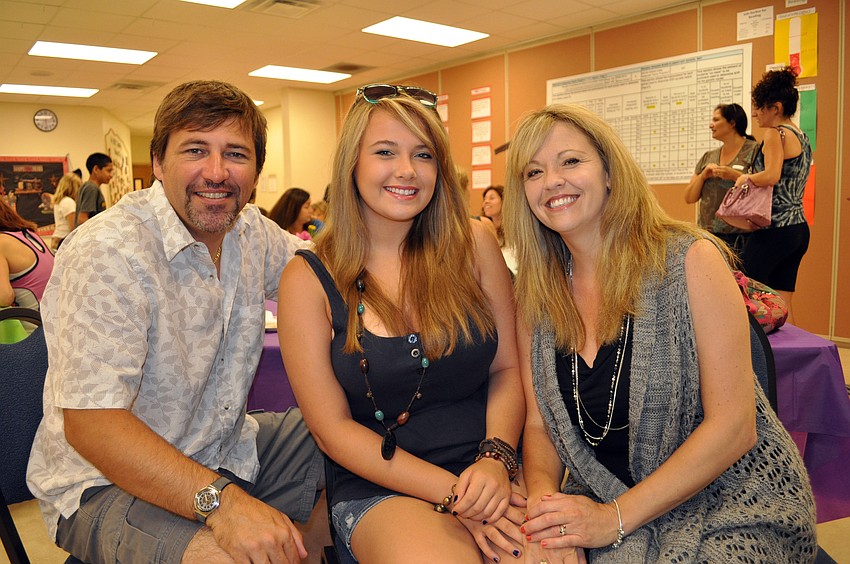 Graham and Kamara McWilliam, pictured with their daughter Courtney, moved to the East County from England about a month ago.