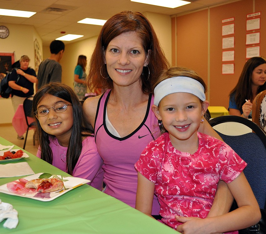 Jennifer Barker enjoyed having breakfast with her daughters, Hannah, 8 and Ellie, 6.