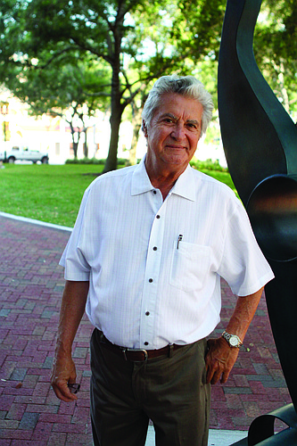Ernie Ritz, chairman of the Downtown Improvement District, is behind a proposal to install in Selby Five Points Park speakers that pump out music to create an ambience in the downtown park.
