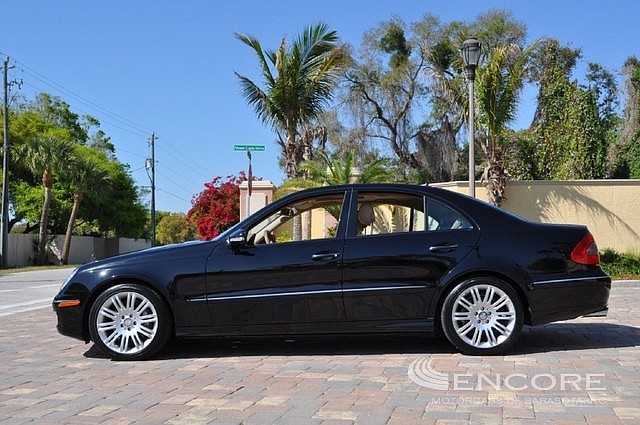 The 2008 E350 Mercedes-Benz is offered courtesy of Encore Motorcars of Sarasota.