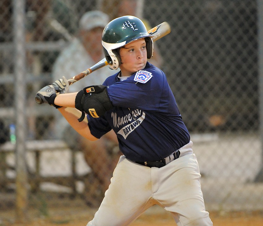 Jack McGovern, 12, awaits the perfect pitch to help extend his teamâ€™s lead.
