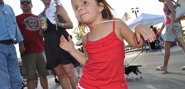 Isabella Roca, 4, couldn't stop dancing.