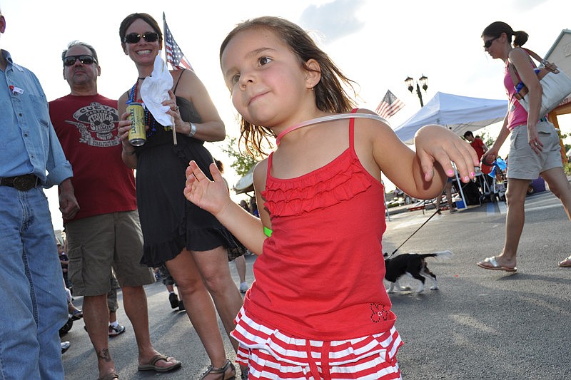 Isabella Roca, 4, couldn't stop dancing.