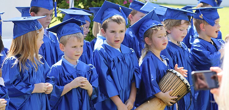 Dylan Rizzo, Emmy Barker, Justin Mitchell, Conner Coffaro, Este Goltsman, Danny Kiehl and Jack Muller all were excited to celebrate graduation.