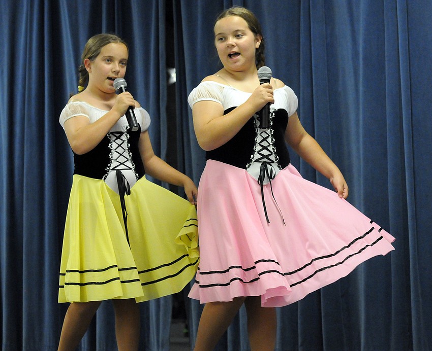 Fifth-graders Margaret and Allison Stewart performed Edelweiss from 