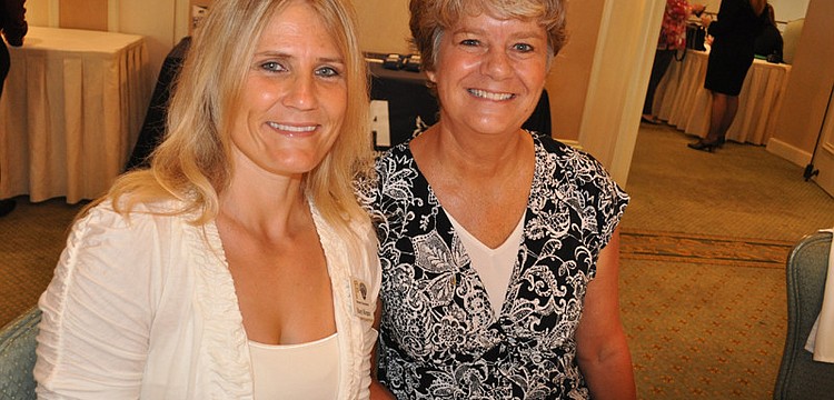 Stacy Morgan of the Bradenton Marauders with Christie Dyer of Suncoast Waiting Game