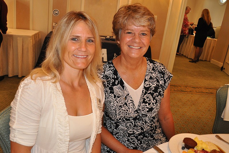 Stacy Morgan of the Bradenton Marauders with Christie Dyer of Suncoast Waiting Game