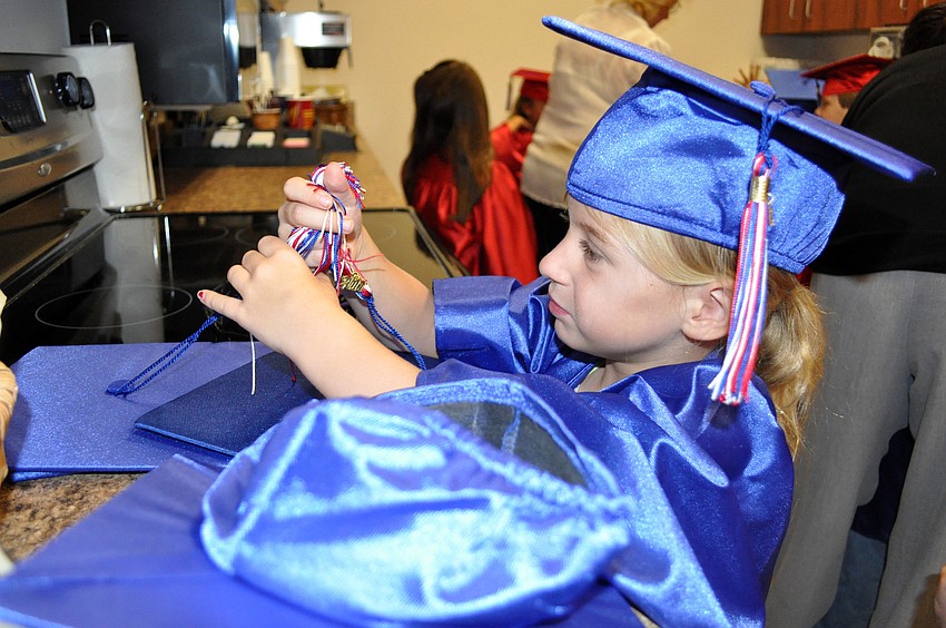 Sophie Bell made sure all of the caps had a tassel.