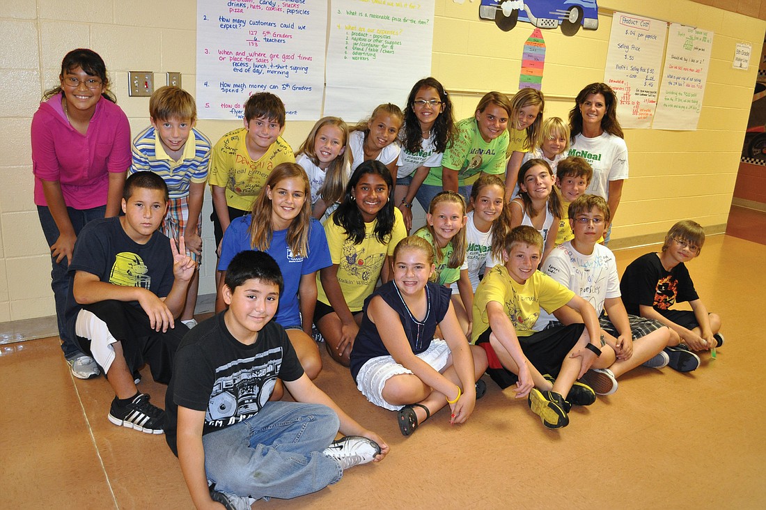 Students in Natasha Sinclair's fifth-grade class were proud of their accomplishment.