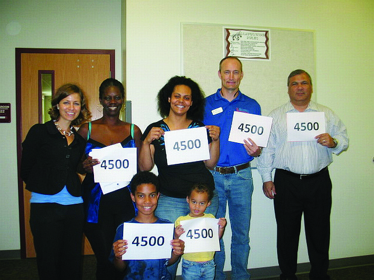 Front row: Lance Anspach and his niece Aliyonna Booker; Back row: Texcellence coordinator Alina Klein, LanceÃ¢â‚¬â„¢s mom, Kristine Anspach, his aunt Amanda Davis, Education Foundation board member and donor Jason Swift and Dale Ott