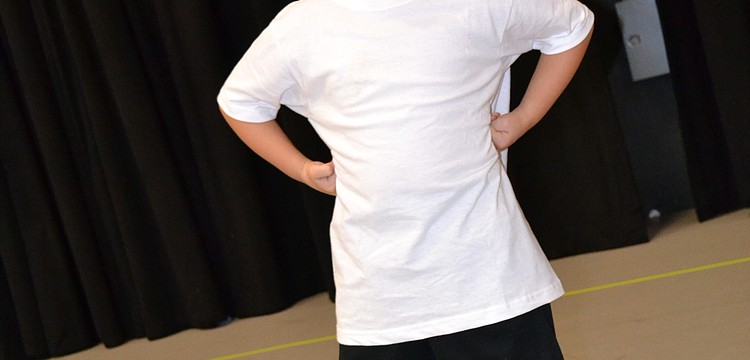 Carter Gish, 6, performs in the ballet "Two Pigeons."