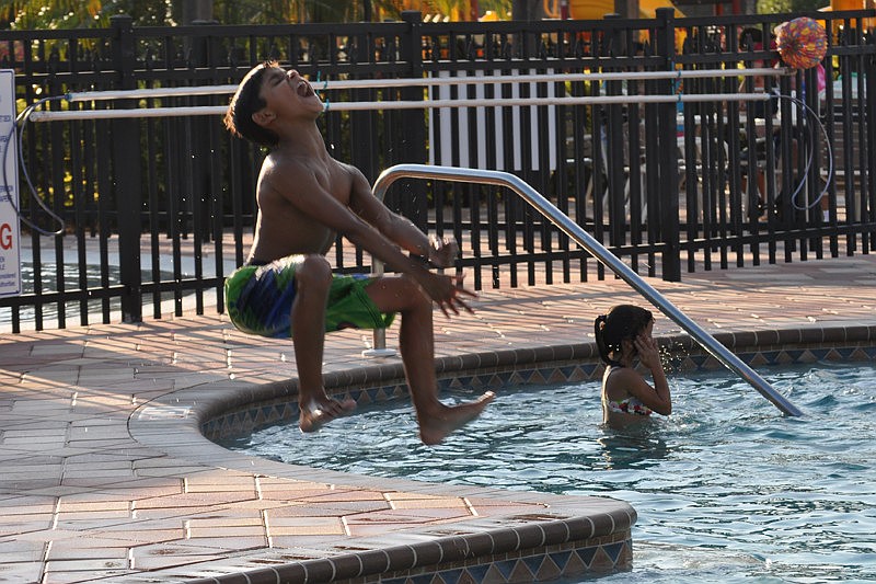 Jonathan Somaroo perfected his cannon ball.