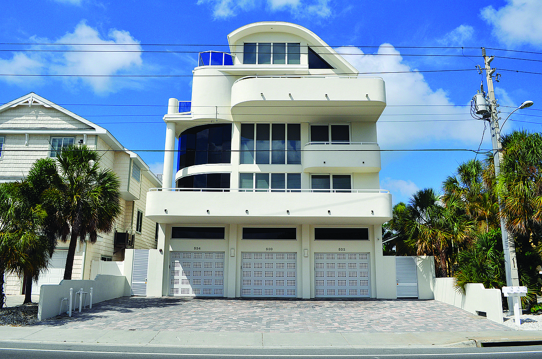 Unit 4 condominium at 534 Beach Road, on Siesta Key, has three bedrooms, three-and-a-half baths and 2,731 square feet of living area. It sold for $2.62 million.