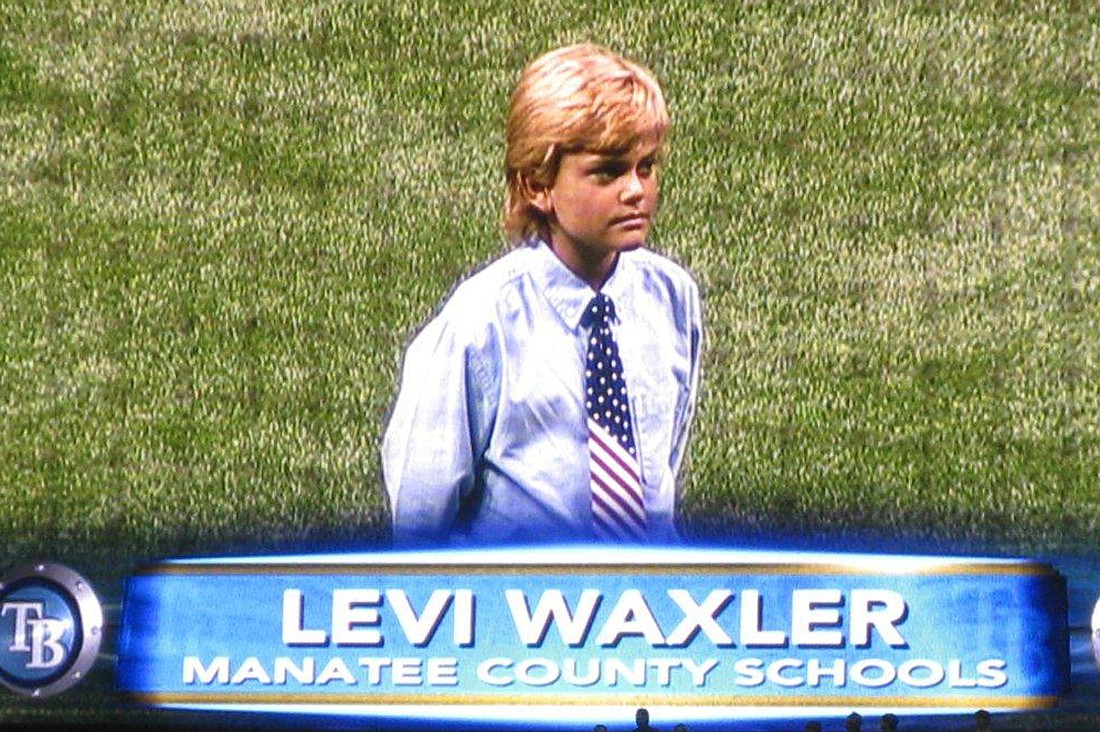 Levi Waxler has performed at Tropicana Field before Tampa Bay Rays games.