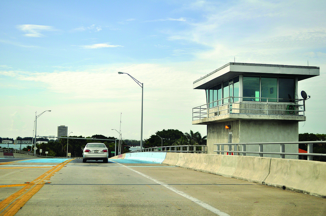 The New Pass Bridge was up May 31 when an ambulance approached on its way to Sarasota Memorial Hospital.