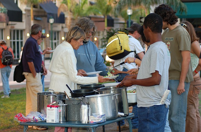 Many downtown residents say homeless feedings lead to criminal activity.
