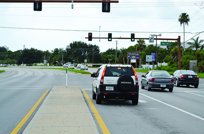 Drivers turning onto East Bay Street from southbound U.S. 41 experience wait times at the red turn light of up to five minutes and 10 seconds.