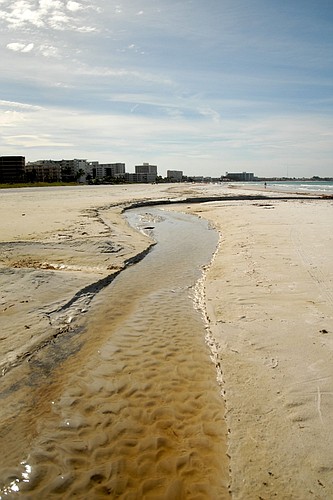 The new stormwater project will prevent runoff flowing from the beach to the Gulf.