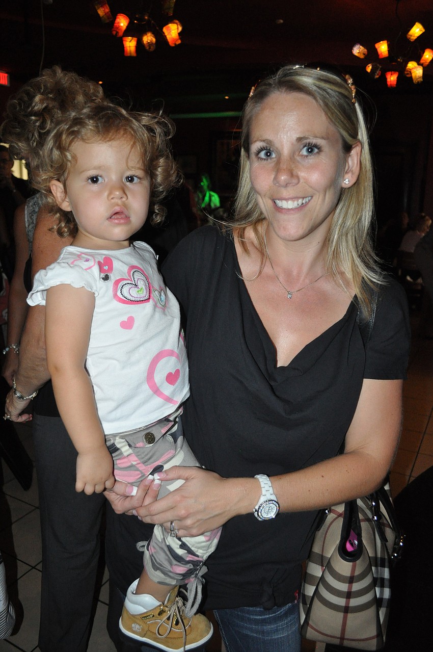 Rachel Carley enjoyed spending the evening with her 2-year-old daughter Phoeniz Scanlan.
