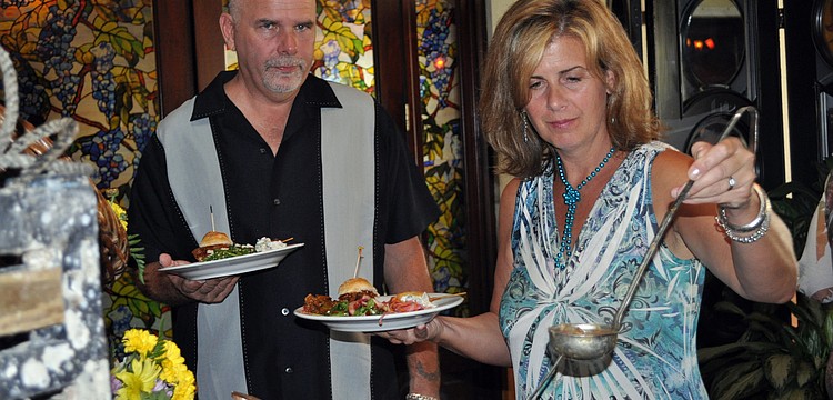 Greenbrook residents Mike and Tara Warmuth enjoyed their first-ever shrimp boil.