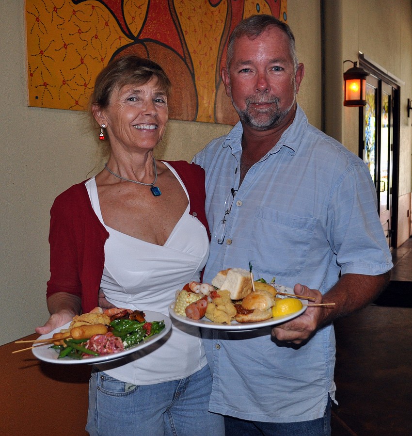 Denise Loiselle and Ron White came out to support their friends in the Gumbo Boogie Band.