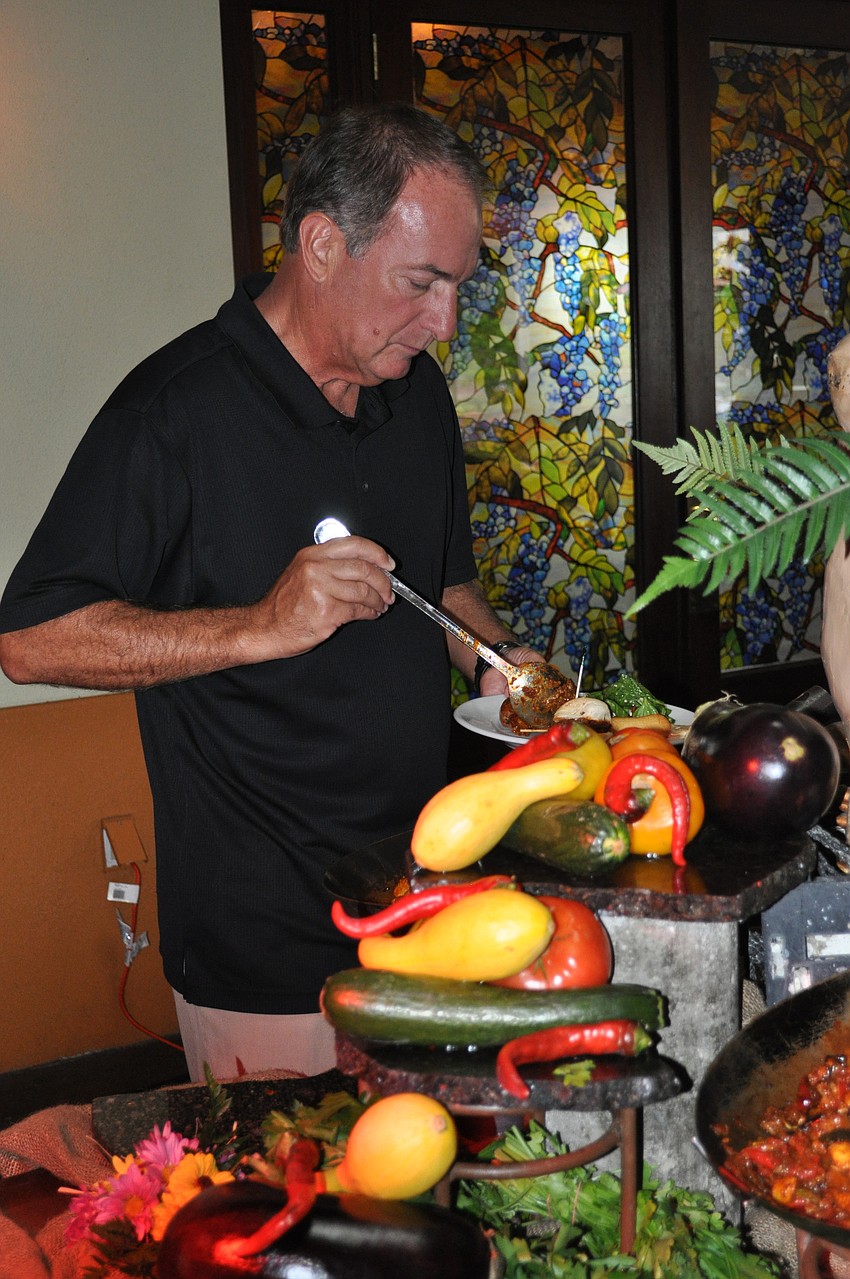 Ron West came up from Siesta Key to attend the shrimp boil.