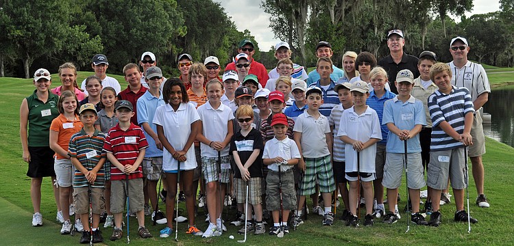 Thirty-two children participated in the final week of the Mustang Golf Camp, which was put on by the Lakewood Ranch High golf teams.