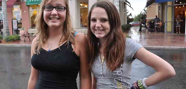 Alli Earley brought her friend Shayla Bianchi.