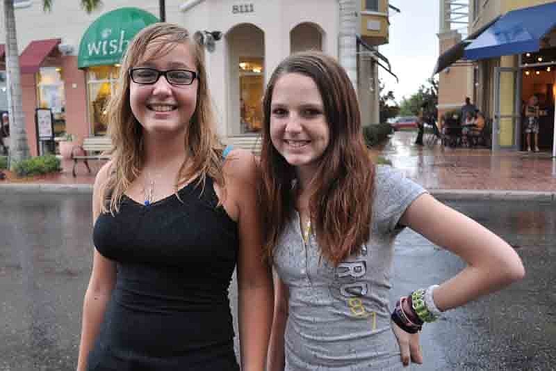 Alli Earley brought her friend Shayla Bianchi.