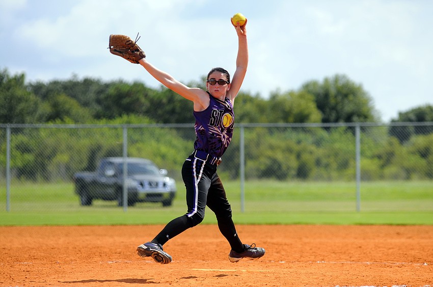 Logan Newton got the call on the mound for the Suncoast Storm 12U team.