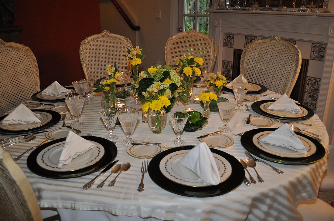 Phil King created a beautiful setting for a summer dinner.