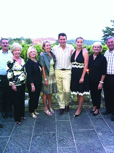 From left: Louis Sanandres, Judy Toombs, Barbara Sanandres, Cindy Wolfendale, Salvatore and Tini Farragamo and Linda and Mike Burke