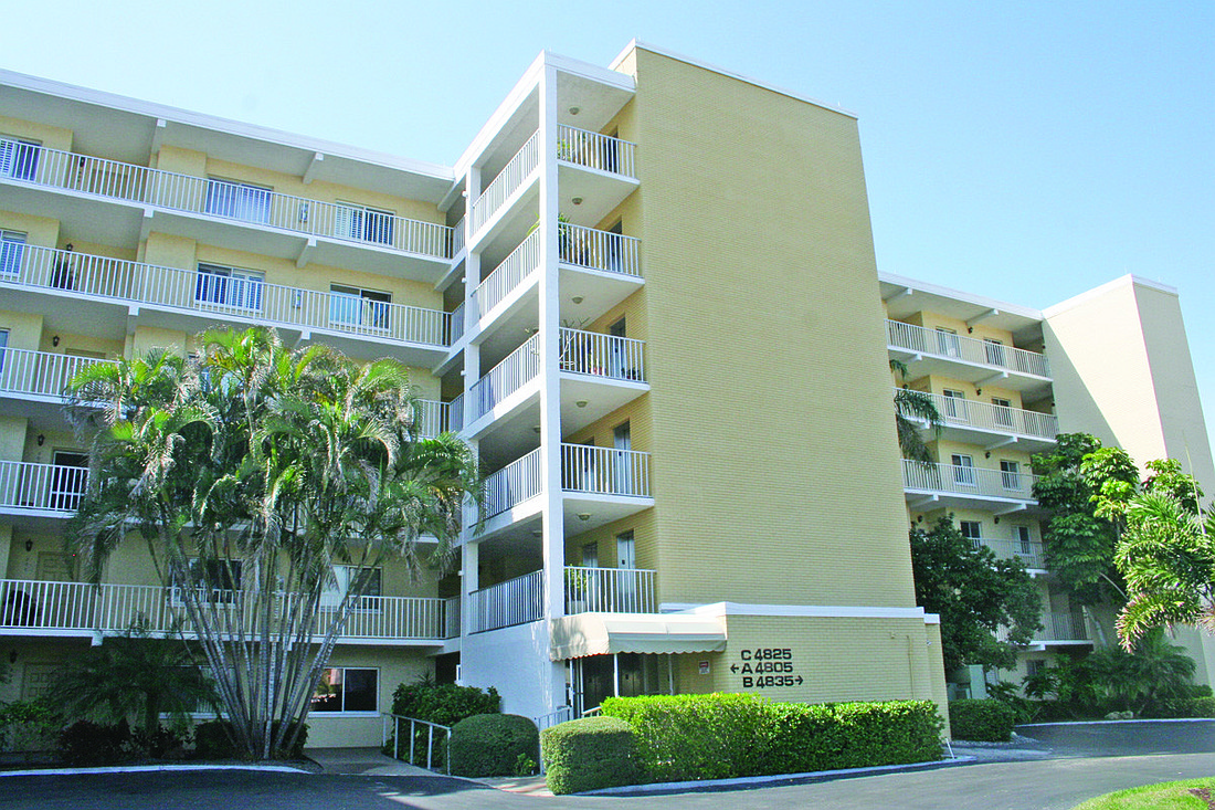 Westchester condominium is located in the 4800 block of Gulf of Mexico Drive.