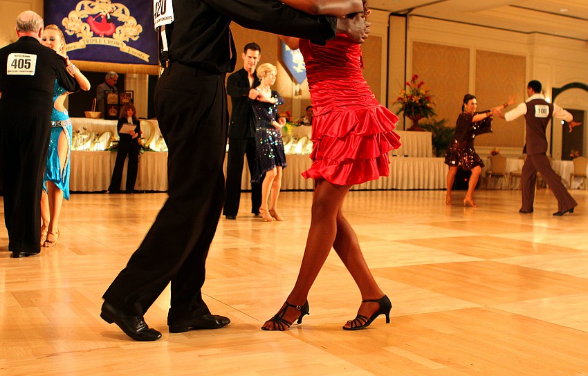Dancers show off their best moves for the judges Wednesday, August 3 during the Florida State DanceSport Championships at the Ritz Carlton Sarasota.