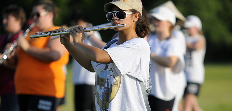 Junior Enriqueta Balandra plays the flute.