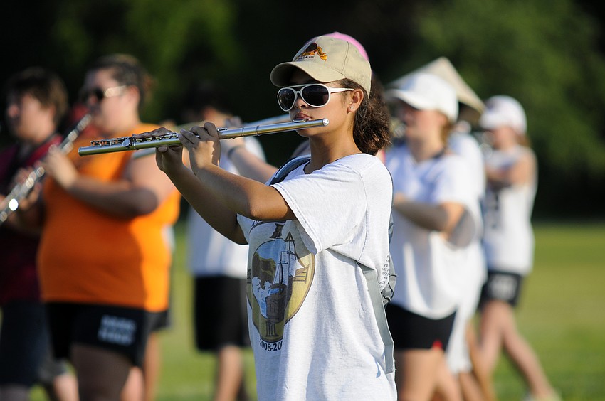 Junior Enriqueta Balandra plays the flute.
