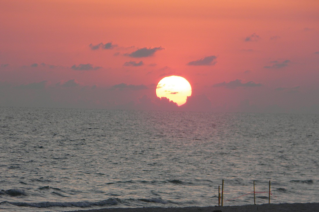 Becky Novacek took this sunset photo near The Beachcomber, in the 2700 block of Gulf of Mexico Drive.