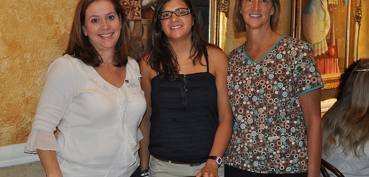 Denise Cotler of the American Cancer Society with Sarah Tello and Barbara Tello-Accola