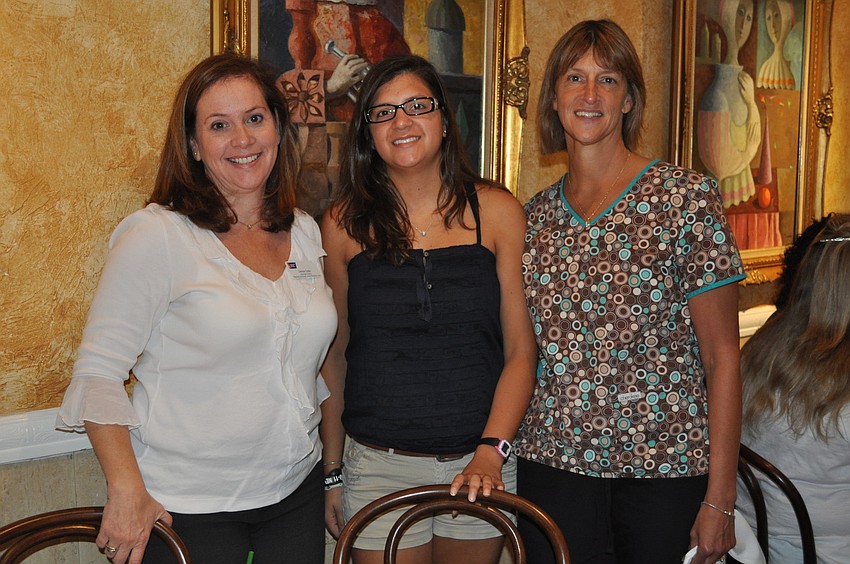 Denise Cotler of the American Cancer Society with Sarah Tello and Barbara Tello-Accola