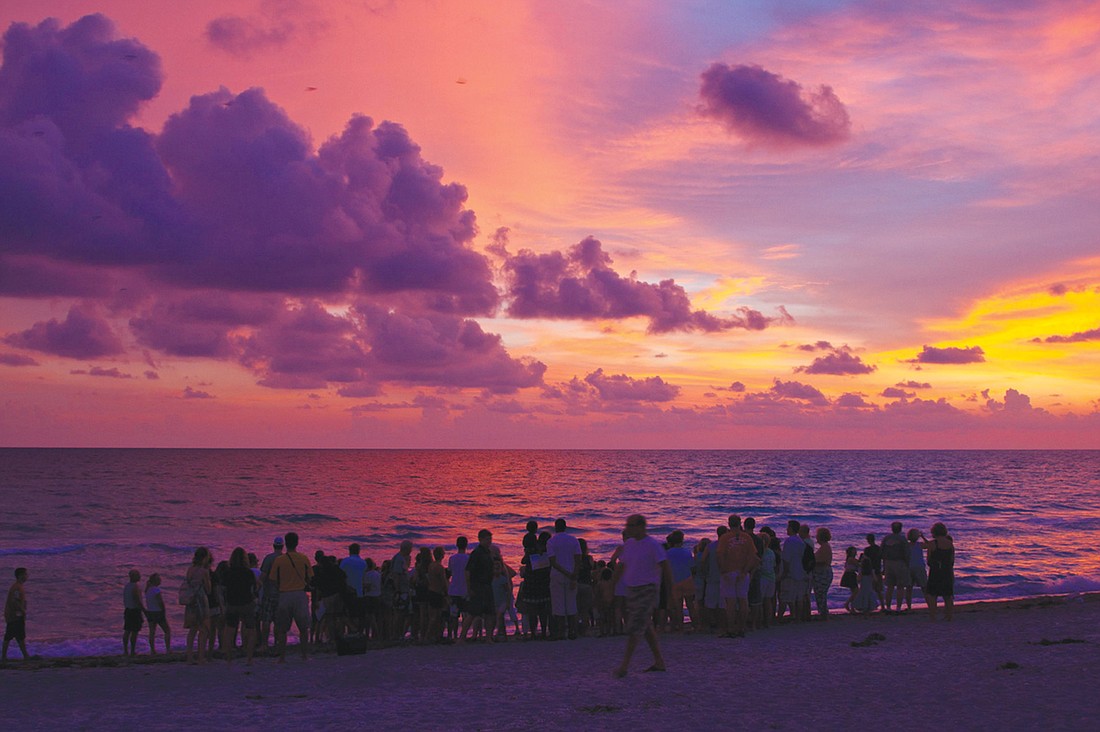 Ron Johnson took this sunset photo in the 4800 block of Gulf of Mexico Drive during a turtle nest opening.